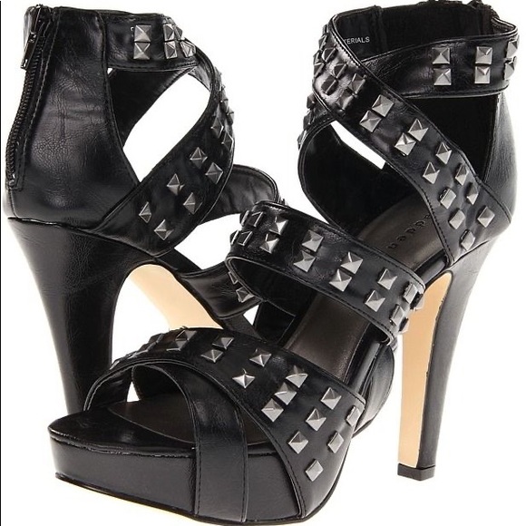 Madden Girl Shoes - Madden Girl Punkky Black Studded Heels